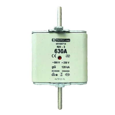 Protec.class NH-Sicherung PSI NH3 TR 630A | Sicherungseinsatz | NH3-Träger | 500V AC | 120kA | gL-gG | Metall | 70mm