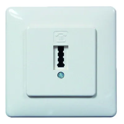 PROTEC.NET Telefondose PTAE-U Universal UP 6F+N | Unterputz | 1-fach TAE | Metallrahmen | weiß