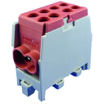 PROTEC.CLASS Hauptleitungs-Abzweigklemme PHLAK2522BR | 1-polig | 25/16 mm² | 130A | VDE | DIN-Schiene | Messing
