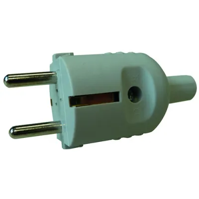 PROTEC.CLASS Klappstecker PSSTK11 SK | 16A | 250V | Schraubklemme | 2+PE | IP20 | Thermoplast | grau