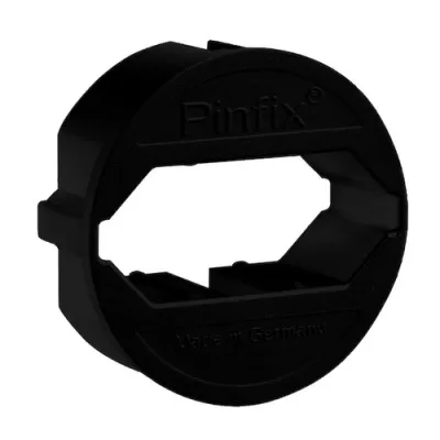 PROTEC.CLASS Steckdosenhalter PPFS Pinfix | Euro-Stecker & Flachstecker Sicherung | fester Halt | schwarz