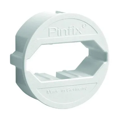 PROTEC.CLASS Steckdosenhalter Pinfix PPFW | Euro-Stecker Adapter Halterung | fester Halt | viele Länder | weiß