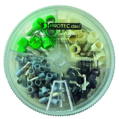PROTEC.CLASS Streudose Aderendhülsen PAEHSD1 4-16mm² | 100-teilig | Polypropylen isoliert | halogenfrei