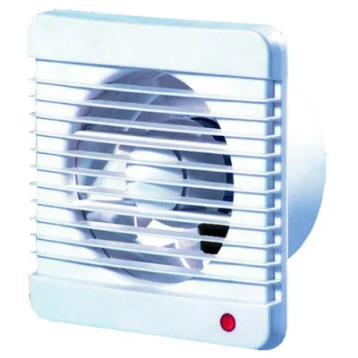 PROTEC.CLASS Basic-Lüfter PBLKT100 | Badventilator mit Kugellager & Timer | leise 34 dB | Wand- & Deckenmontage | weiß