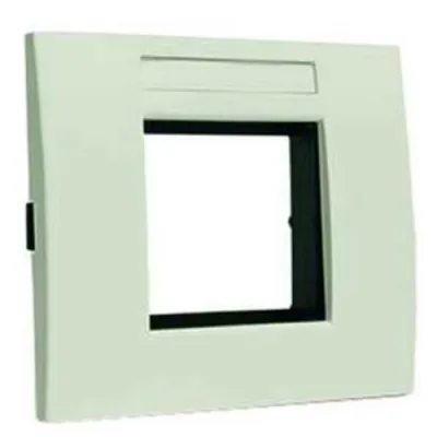 Protec.Class Leeradapterrahmen PBRSERA2 2-fach | Adapterrahmen 90x45 mm | Beschriftungsfeld | waagerecht | reinweiß