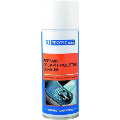PROTEC.CLASS Cockpit-Polster-Schaum PCPS400 400ml | Schaumreiniger für Auto | Gummi, Leder, Teppich, Kunststoff