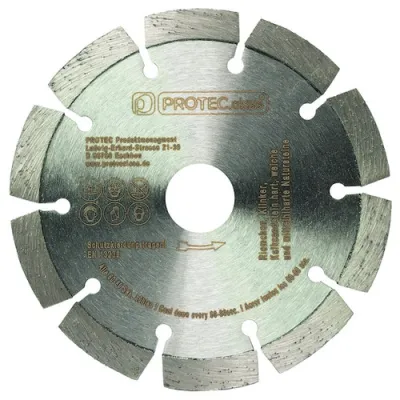 PROTEC.CLASS Diamanttrennscheibe PDA180 | 180 mm | Beton, Kalksandstein, abrasive Materialien | Trockenschnitt