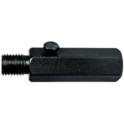 PROTEC.CLASS Adapter PDAM18 | M18x2,5 Muffe auf M16 Außengewinde | Direktaufnahme | brüniert | für Absaugung