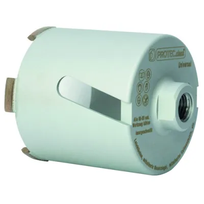 PROTEC.CLASS Dosensenker PDLGU82 | Universal | Diamant | 82 mm | M16 Gewinde | Bohrkrone Beton Stein | Silber