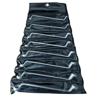 PROTEC.CLASS Doppelringschlüsselsatz PDRSS8-22 | 8-tlg. | 8-22 mm | Chrom-Vanadium | tief gekröpft | Rolltasche