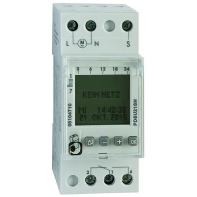 Protec.class Wochen-Zeitschaltuhr PDSU21SN | digital | 1 Kanal | Tages- & Wochenprogramm | DIN-Schiene | 230V | IP20