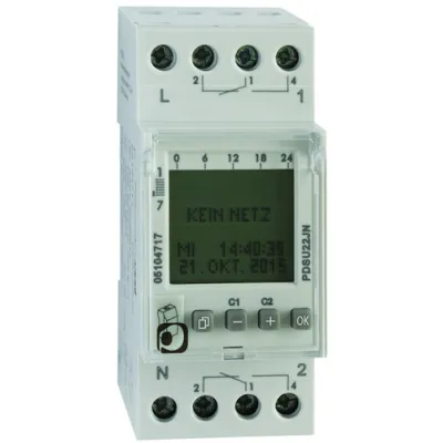 PROTEC.CLASS Jahres-Zeitschaltuhr PDSU22JN | Digital | 2 Kanäle | Wochen- & Astroprogramm | DIN-Schiene | 230V | IP20