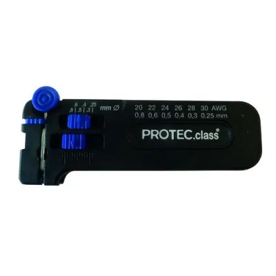 PROTEC.CLASS Abisolierzange PEMLL 246776 | Entmantler für Litzen 0,25–0,8 mm | Längenschnitt bis 15 mm