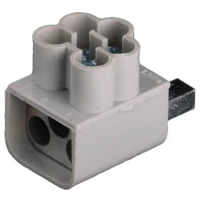 PROTEC.CLASS Einspeiseklemme PESKS 316 | 3-fach Steg | 1,5-16mm² | Alu/Kupfer | grau | VDE 0609 | 1000V