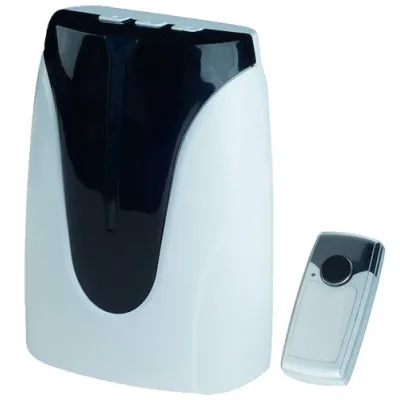 PROTEC.CLASS Funkgong PFG 1 elektronisch 85dB | kabellos | 100m Reichweite | 16 Melodien | Leuchtsignal | IP44