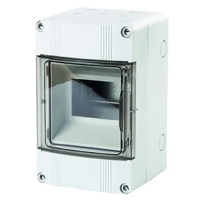 ProTec AP-Verteiler PFRV 4 | 1-reihig | 4 Module | IP65 | 63A | transparent | 400V | halogenfrei