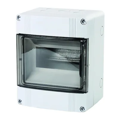 PROTEC.CLASS Aufputz-Verteiler PFRV 6 | 1-reihig | 6 Module | IP65 | 200x160x120 mm | bis 63A | Kunststoff | grau