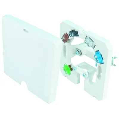 PROTEC.CLASS Herdanschlussdose PHADF flach 5x2,5mm² UP | 5-polig | Doppel-Kabelabgang | IP20 | weiß