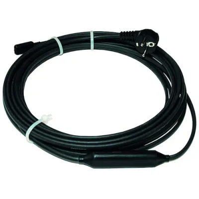 PROTEC.CLASS Heizbandset PHBS 2 | 292605 | Frostschutz Heizkabel 2m 24W | Thermostat | steckfertig | Kunststoff