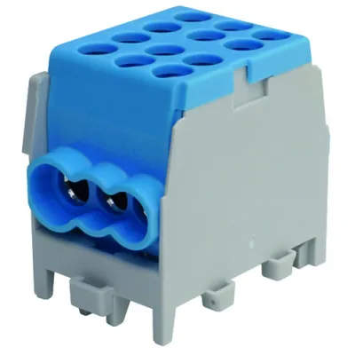 PROTEC.CLASS Hauptleitungsabzweigklemme PHLAK2524BL | 1-polig | 25/16 mm² | Tragschiene 35 mm | VDE zertifiziert | Blau