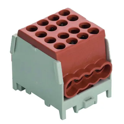 PROTEC.CLASS Hauptleitungs-Abzweigklemme PHLAK2526BR 25/16mm² | DIN-Tragschiene 35mm | VDE | 1000V | Fingerschutz | grau