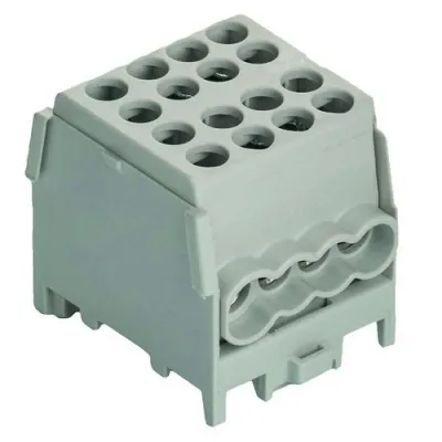 PROTEC.CLASS Hauptleitungsabzweigklemme PHLAK2526GR | 25/16mm² | DIN-Tragschiene 35mm | VDE zertifiziert | IP20 | grau