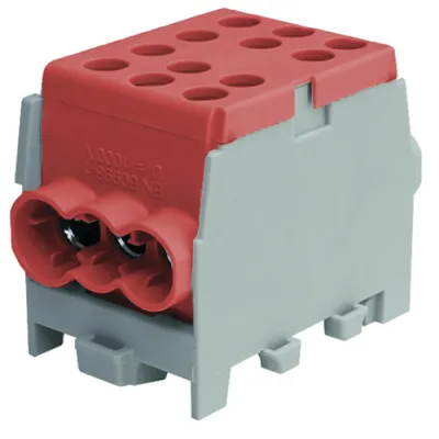 PROTEC.class Hauptleitungs-Abzweigklemme PHLAK3524BR | 1-polig | 35/25mm² | Tragschiene 35mm | VDE | 1000V | braun