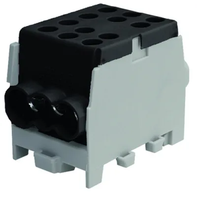 PROTEC.class Hauptleitungs-Abzweigklemme PHLAK3524SW | 1-polig | 35/25mm² | Tragschiene | VDE | Kunststoff | schwarz