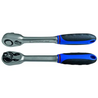 PROTEC.CLASS Hebelumschaltknarre PHUK12 | 1/2 Zoll Ratsche | 72 Zähne | Chrom-Vanadium | Kugelarretierung | DIN 3122