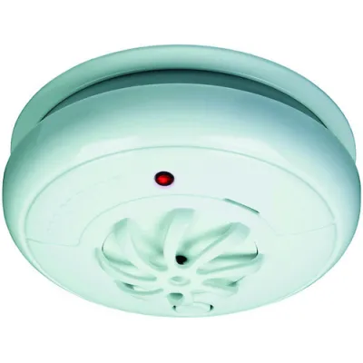 PROTEC.CLASS Hitzemelder PHWM | Wärmemelder für Küche, Bad, Garage | 85 dB Alarm | batteriebetrieben | polarweiß