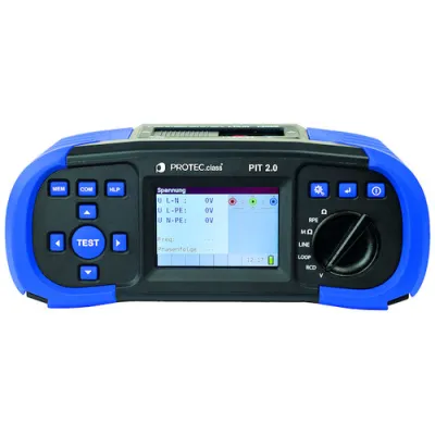 PROTEC.CLASS Installationstester PIT2.0 VDE 2.0 | RCD/FI Typ A, AC, B, B+, F, EV | Wallbox-Adapter | Akku