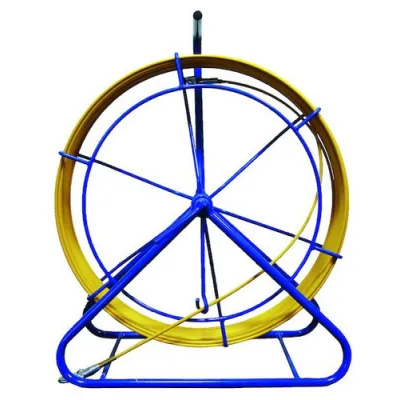 PROTEC.CLASS Kabeleinzugssystem PK6760E | Glasfaserprofil 6,7mm | 60m Länge | Zugkraft 750kg | Stahlgestell blau