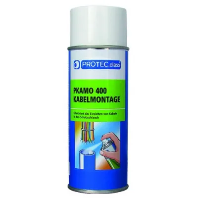 PROTEC.CLASS Kabelmontagehilfe PKAMO 400 | Kabel einziehen | 400 ml | silikonölbasiert | reibungsmindernd | Schutzfilm