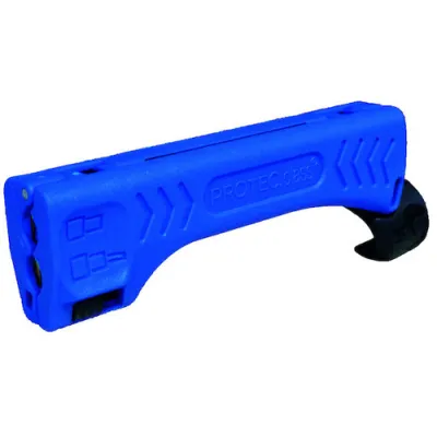 PROTEC.class Koaxial-Entmantler & Steckschlüssel PKEMS | für RG58 RG59 RG6 | Abisolierer | 4,8-7,5 mm Ø | blau