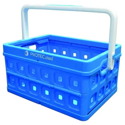 PROTEC.CLASS Klappbox PKLABO 1 054197 | Aufbewahrungsbox faltbar 24L | lebensmittelecht | Kunststoff | blau