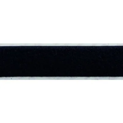 PROTEC.CLASS Klettband PKLETF25 05105417 | selbstklebend | 20 mm breit | 25 m Rolle | schwarz | zuschneidbar