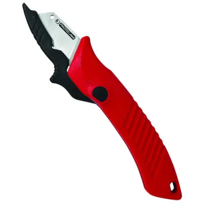 PROTEC.CLASS Kabelmesser PKME | Abisoliermesser | Edelstahlklinge 190 mm | ergonomischer Griff | mit Schutzhülle