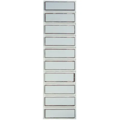 PROTEC.CLASS Klingelplatte PKPB1/10 | 10-fach Aufputz | beleuchtet | große Namensschilder als Taster | Kunststoff | weiß