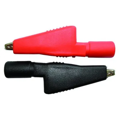 PROTEC.class Krokoklemmen PKROKO 05102947 | Messgerätezubehör für PDP PGT | 1mm² | Satz rot & schwarz