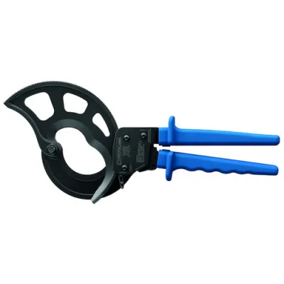 PROTEC.CLASS Ratschen-Kabelschere PKSMR62 | Kabelschneider 62mm Ø | für Cu/Al-Kabel | Einhandbedienung | Ratschensystem