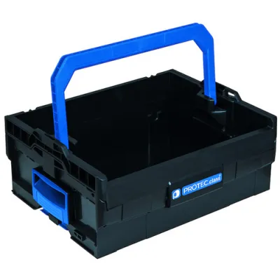 PROTEC.CLASS Systemkiste PLBOXX170S | stapelbar | 378x311x92mm | 12kg Belastung | ABS-Kunststoff | mit Matte | schwarz
