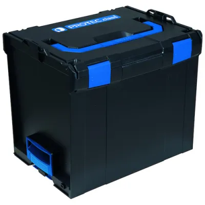 PROTEC.CLASS Systemkoffer PLBOXX374S | Werkzeugkoffer leer H=389mm | ABS-Kunststoff | Tragkraft 25kg | schwarz