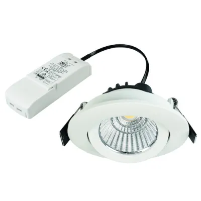 PROTEC.CLASS LED-Einbaudownlight PLEDEDW 05400792 | 8,5W | 640 lm | 3.000K warmweiß | dimmbar | schwenkbar | weiß