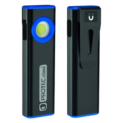 PROTEC.CLASS LED-Taschenlampe PLEDPLB | Profi Penlight Li-Ion Akku | 800 Lumen | USB-C | magnetisch | Aluminium