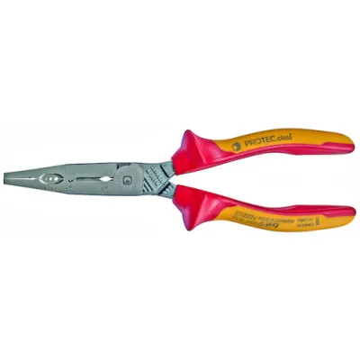 PROTEC.CLASS Multifunktionszange PMFZ71 | VDE geprüft 7in1 | Abisolieren | Crimpen | Schneiden | 1000V | 2K Griff