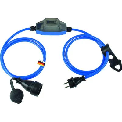 PROTEC.CLASS Stromzähler PMID 230V/16A | 1-phasig | MID-konform | 45A | Rollenzählwerk | 2x1,5m Gummischlauch