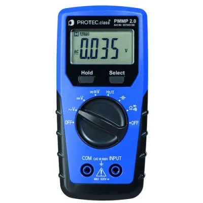 Protec.class Digitales Multimeter Pocket 2.0 PMMP | AC/DC 600V | Widerstand | Frequenz | Durchgangsprüfung | kompakt