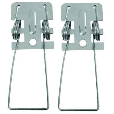 Protec.class Einbaufeder-Set 237248 für LED Panel PPF UGR19/UGR22/1500 | 2er Set | Einbautiefe 42mm | Stahl | silber