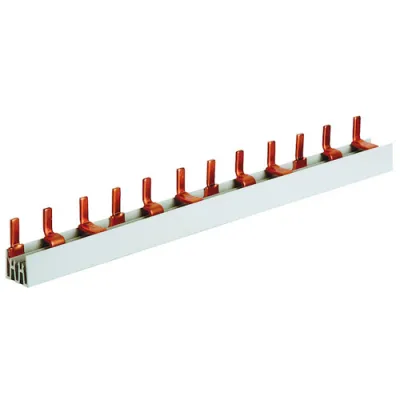PROTEC Phasenschiene PPS1000357SO | 3-polig | 1000 mm | 4x10,5 mm Steg | bis 100A | 400V | IP20 | flammgeschützt | offen