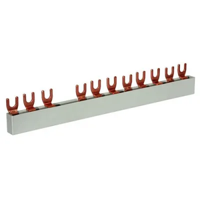 PROTEC Phasenschiene PPS210311GGFILS | Sammelschienensystem FI/LS | 11-polig | 210mm | 63A/100A | IP20 | grau